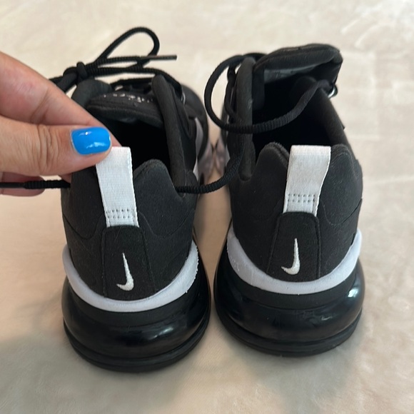 Nike Air Max 270 React Black and White Sneakers - Picture 4 of 7
